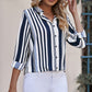 Striped Button-Down Long Sleeve Shirt