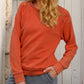 Shiny Round Neck Long Sleeve Sweatshirt