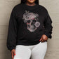 Simply Love Simply Love Full Size Dropped Shoulder SKULL Graphic Sweatshirt