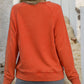 Shiny Round Neck Long Sleeve Sweatshirt