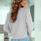 Buttoned Slit Long Sleeve Top