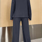 Ribbed Half Button Top and Pants Set