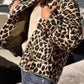 Leopard Open Front Long Sleeve Outerwear