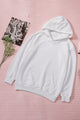 Dropped Shoulder Kangaroo Pocket Hoodie White