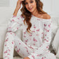 Flamingo Long Sleeve Top and Pants Lounge Set