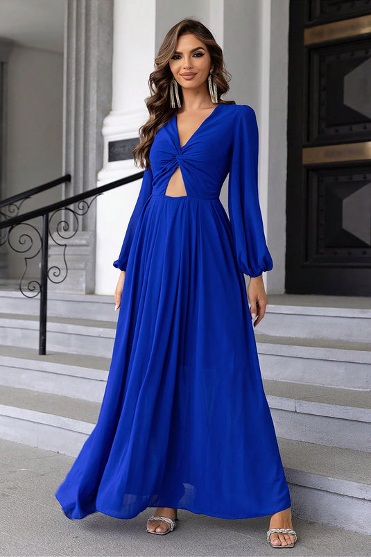 Twist Front Cutout Long Sleeve Dress – Bellesima