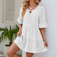 Tied Flounce Sleeve Mini Dress