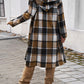 Devine Plaid Long Sleeve Hooded Coat