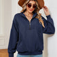 Half-Zip Dropped Shoulder Sweatshirt