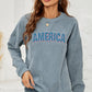 AMERICA Graphic Dropped Shoulder Sweatshirt