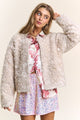 J.NNA Mixed Fabric Chic Jacket Ash Beige