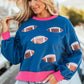 Contrast Football Long Sleeve Sweatshirt