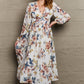 OneTheLand Good Day Chiffon Floral Midi Dress