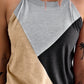 Color Block Grecian Neck Tank