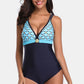 Full Size V-Neck Backless One-Piece Swimwear