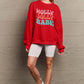 Simply Love Full Size HOLLY JOLLY BABE Long Sleeve Sweatshirt