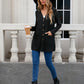 Ribbed Button Down V-Neck Long Sleeve Cardigan