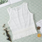 Fringe Openwork Round Neck Tank