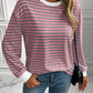 Ivy Lane Striped Round Neck Long Sleeve Sweatshirt