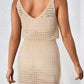 Openwork V-Neck Sleeveless Cover Up Dress