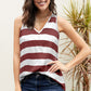 Striped V-Neck Tank