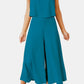 Round Neck Top and Wide Leg Pants Set