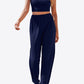 Cropped Cami and Side Split Joggers Set