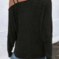 Asymmetrical Neck Long Sleeve Top