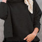 Fuzzy Turtleneck Long Sleeve Sweatshirt