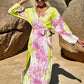 Tie Dye Wrap Maxi Dress