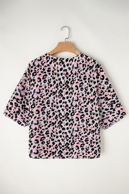 Leopard V-Neck T-Shirt