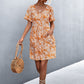 Printed Button down Pocketed Dress