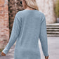 Mandy Buttoned Notched Neck Long Sleeve Top