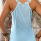 Full Size Lace Detail V-Neck Tank