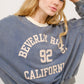 And The Why BEVERLY HILLS 92 CALIFORNIA Contrast Crop Sweatshirt