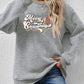 Christmas Letter Graphic Round Neck Sweatshirt