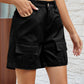 Pocketed High Waist Denim Shorts