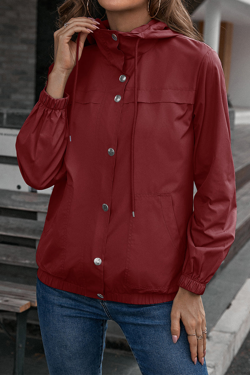 Ivy Lane Button-Down Long Sleeve Sports Jacket Burgundy