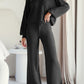 Long Sleeve Lounge Top and Drawstring Pants Set