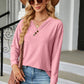 V-Neck Long Sleeve T-Shirt