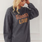 SUMMER LOVIN Graphic Textured Pullover Sweatshirt