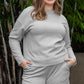 Plus Size Long Sleeve Top and Shorts Set