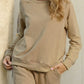 Shiny Round Neck Long Sleeve Sweatshirt