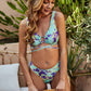 Tie-Dye Crisscross Tie-Back Bikini Set