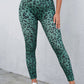 Leopard Print Wide Waistband Leggings