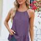 Tied Ruffled Round Neck Cami