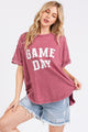 Mittoshop GAME DAY Round Neck Short Sleeve T-Shirt Raspberry