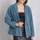 Pocketed Button Up Denim Jacket