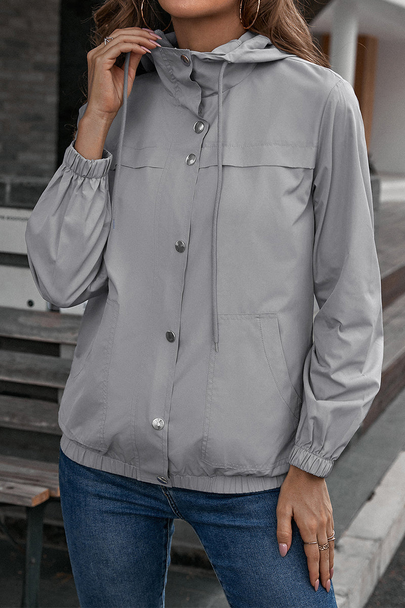 Ivy Lane Button-Down Long Sleeve Sports Jacket Light Gray