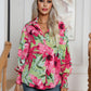 Floral Collared Neck Buttoned Shirt